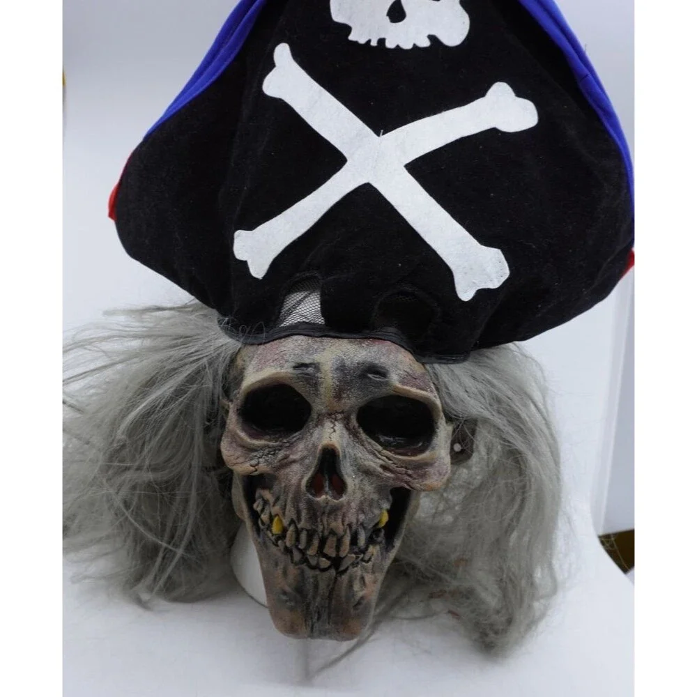 Vintage Halloween Hood Mask Mario Chiodo Studios 2006 Pirate Skeleton
